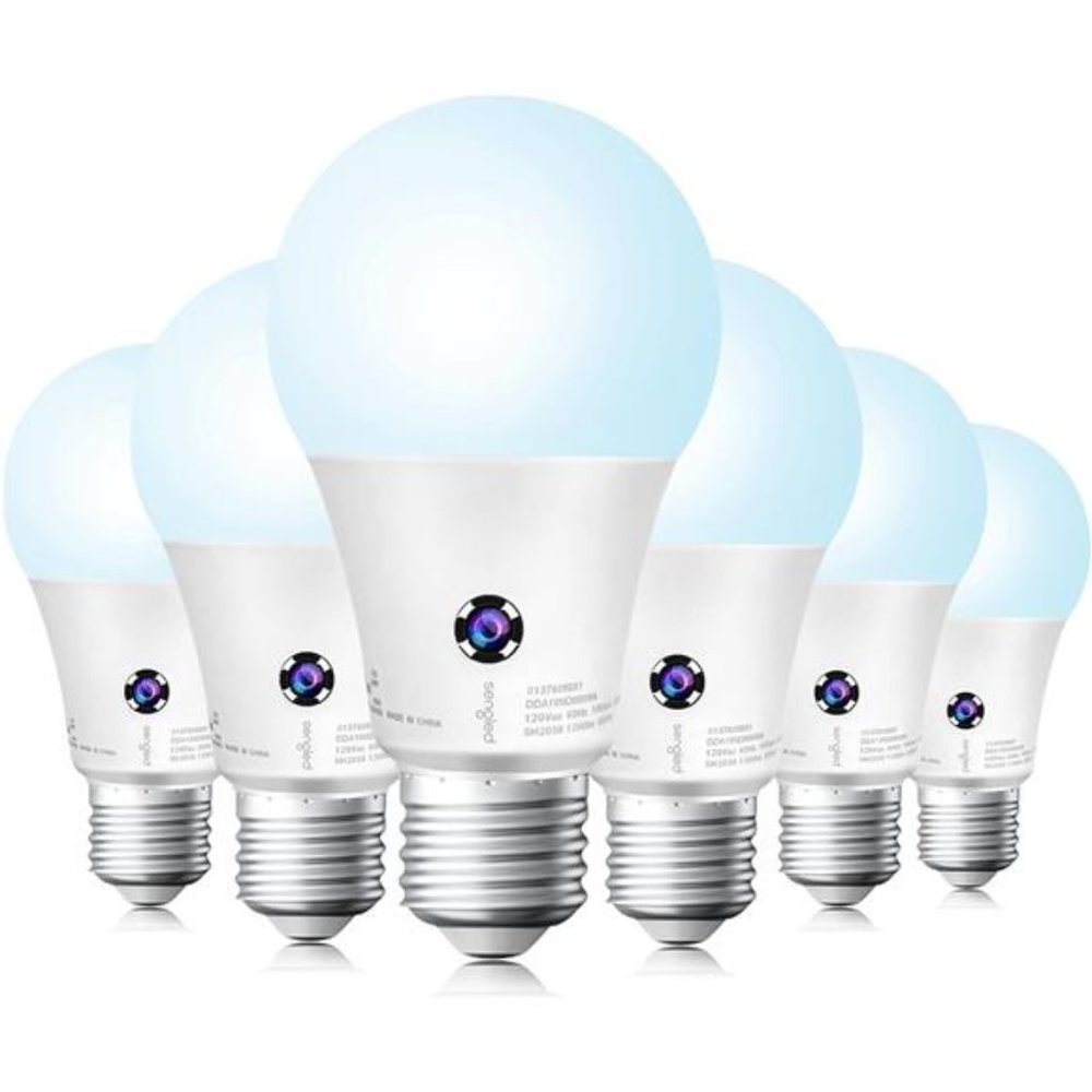 Dusk to Dawn Light Bulb, A19 LED Bulb 75W Watt, Automatic LED Light Bulb, 6 Pack